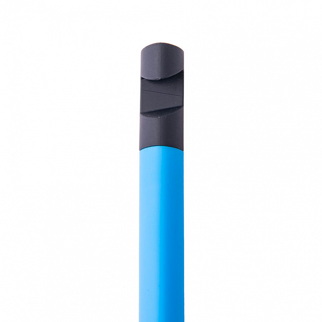 N5 soft, ручка шариковая, голубой/черный, пластик,soft-touch, подставка для смартфона с логотипом в Москве заказать по выгодной цене в кибермаркете AvroraStore