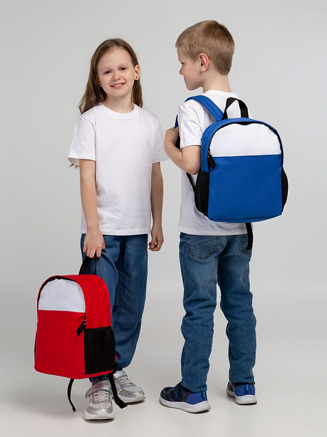 Детский рюкзак Comfit, белый с синим с логотипом в Москве заказать по выгодной цене в кибермаркете AvroraStore