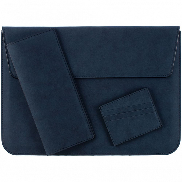 Чехол для ноутбука Nubuk, синий с логотипом в Москве заказать по выгодной цене в кибермаркете AvroraStore