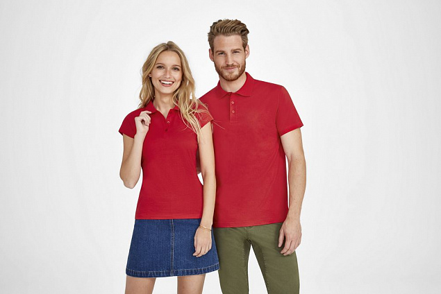 Рубашка поло мужская Prescott Men 170, красная с логотипом в Москве заказать по выгодной цене в кибермаркете AvroraStore