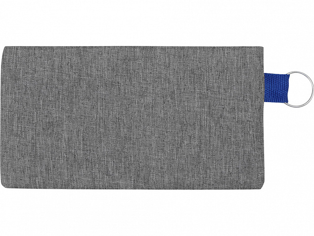 Универсальный пенал из переработанного полиэстера RPET Holder, серый/синий с логотипом в Москве заказать по выгодной цене в кибермаркете AvroraStore