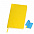 Бизнес-блокнот  "Funky" А5, голубой, желтый форзац, мягкая обложка,  в линейку с логотипом в Москве заказать по выгодной цене в кибермаркете AvroraStore