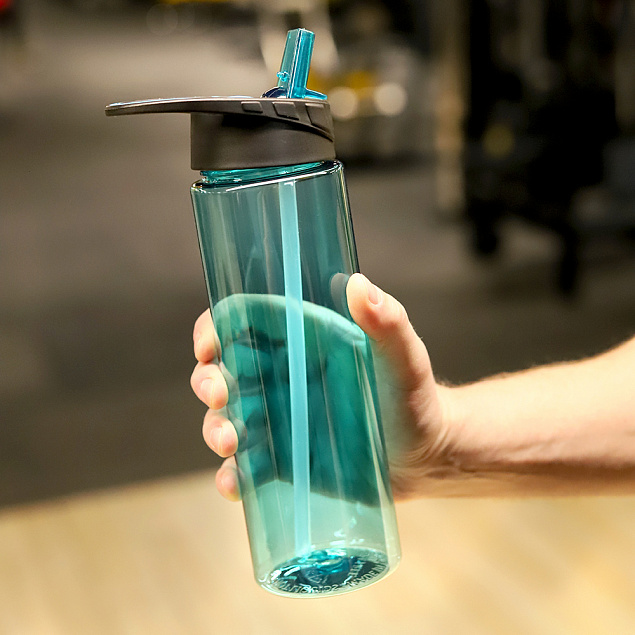 Пластиковая бутылка Mystik - Синий HH с логотипом в Москве заказать по выгодной цене в кибермаркете AvroraStore