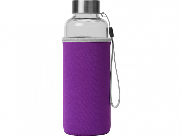 Бутылка для воды Pure c чехлом, 420 мл, фиолетовый с логотипом в Москве заказать по выгодной цене в кибермаркете AvroraStore