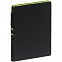 Ежедневник Flexpen Black, недатированный, черный с зеленым с логотипом в Москве заказать по выгодной цене в кибермаркете AvroraStore
