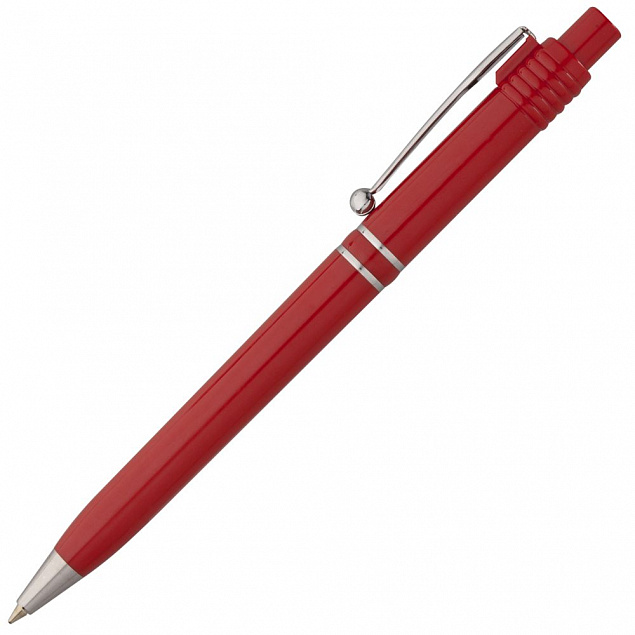 Ручка шариковая Raja Chrome, красная с логотипом в Москве заказать по выгодной цене в кибермаркете AvroraStore