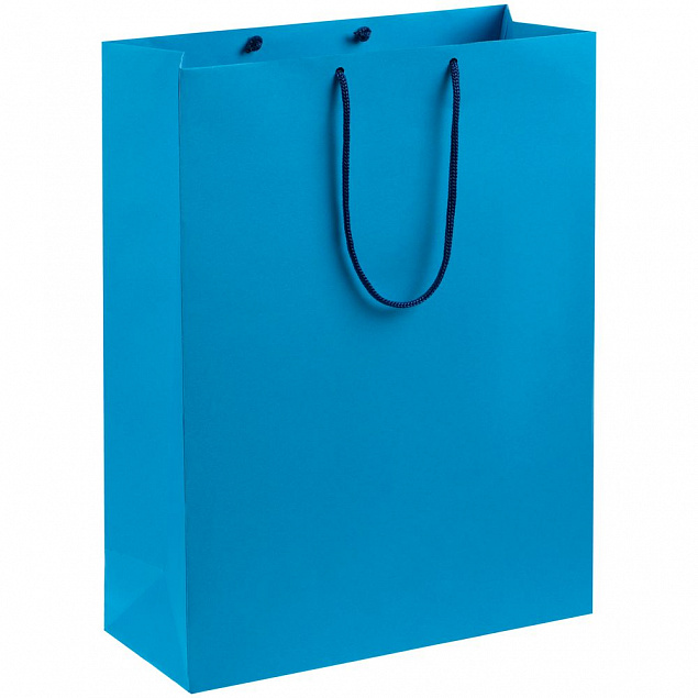 Пакет бумажный Porta XL, голубой с логотипом в Москве заказать по выгодной цене в кибермаркете AvroraStore