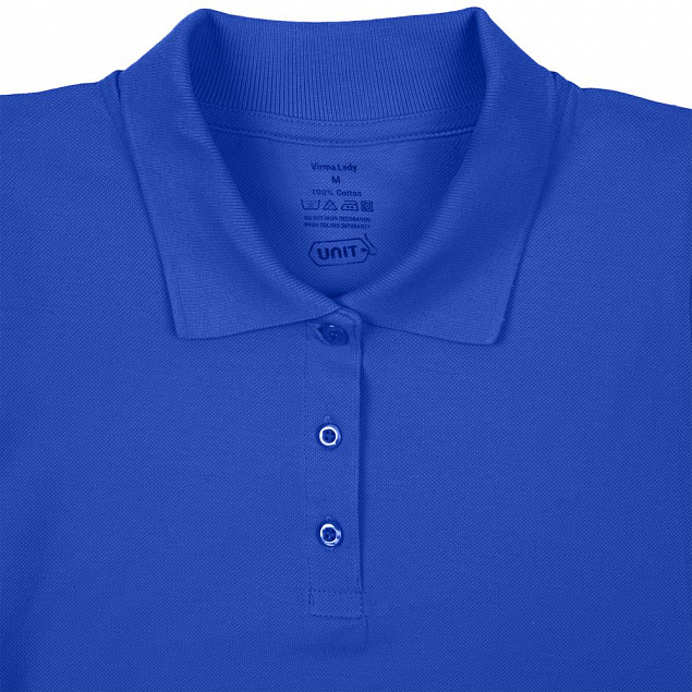 Рубашка поло женская Virma Lady, ярко-синяя с логотипом в Москве заказать по выгодной цене в кибермаркете AvroraStore