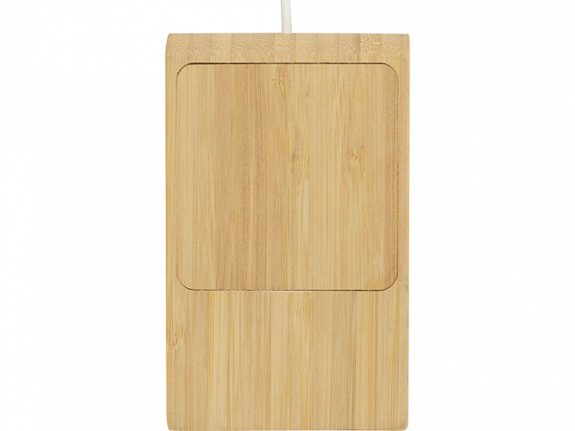 Беспроводное зарядное устройство из бамбука «Jetty», 10 Вт с логотипом в Москве заказать по выгодной цене в кибермаркете AvroraStore