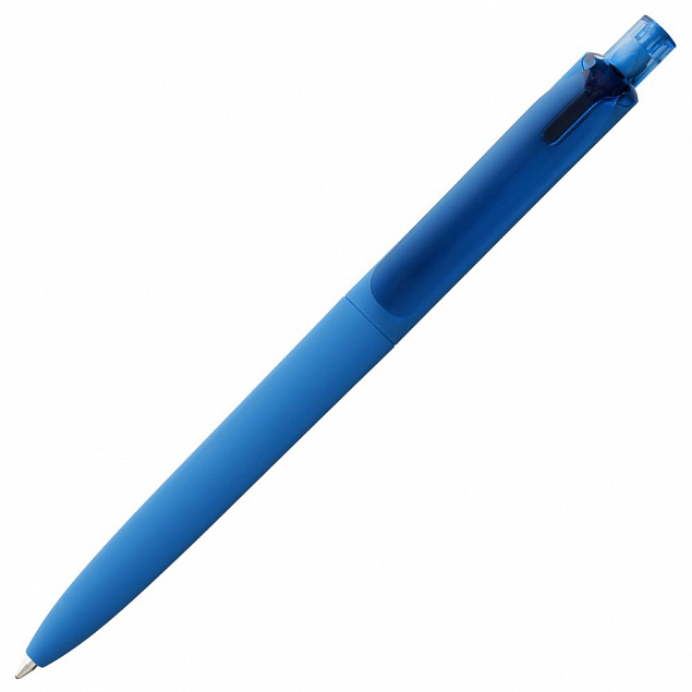 Ручка шариковая Prodir DS8 PRR-T Soft Touch, голубая с логотипом в Москве заказать по выгодной цене в кибермаркете AvroraStore