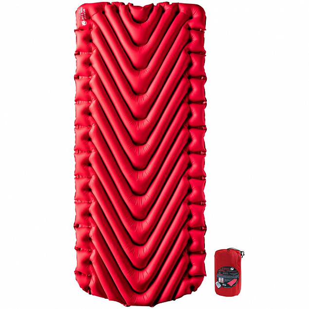Надувной коврик Insulated Static V Luxe, красный с логотипом в Москве заказать по выгодной цене в кибермаркете AvroraStore