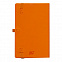 Бизнес-блокнот "Gracy", 130х210 мм, оранжев., кремовая бумага, гибкая обложка, в линейку, на резинке с логотипом в Москве заказать по выгодной цене в кибермаркете AvroraStore