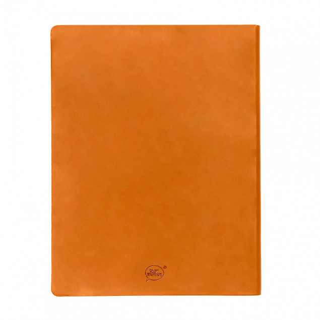 Бизнес-блокнот "Biggy", B5 формат, оранжевый, серый форзац, мягкая обложка, в клетку с логотипом в Москве заказать по выгодной цене в кибермаркете AvroraStore