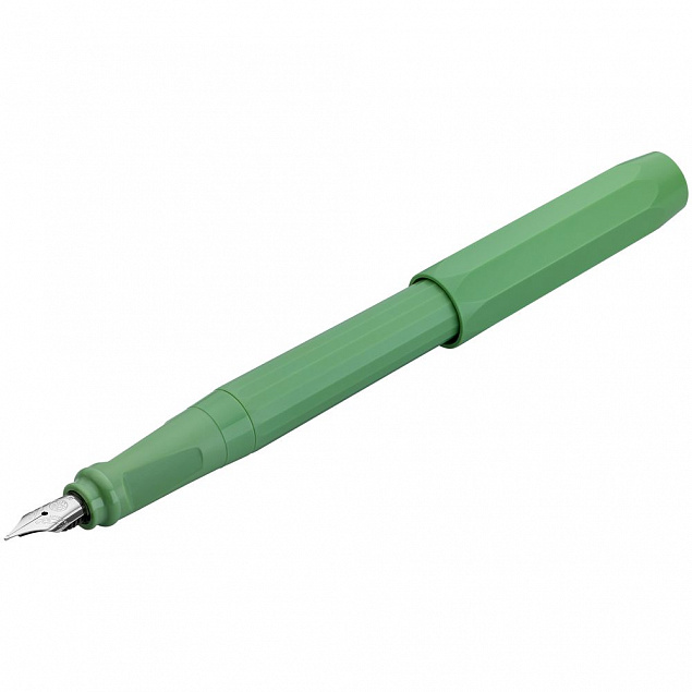 Ручка перьевая Perkeo, зеленая с логотипом в Москве заказать по выгодной цене в кибермаркете AvroraStore