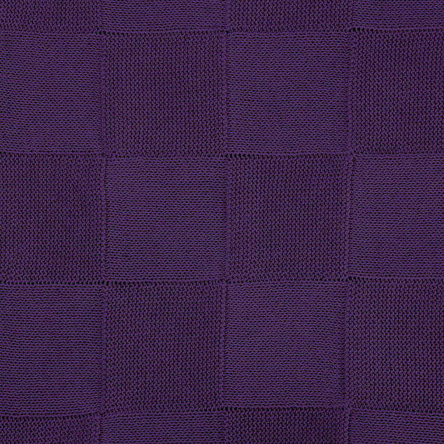 Плед Cella вязаный, фиолетовый (без подарочной коробки) с логотипом в Москве заказать по выгодной цене в кибермаркете AvroraStore