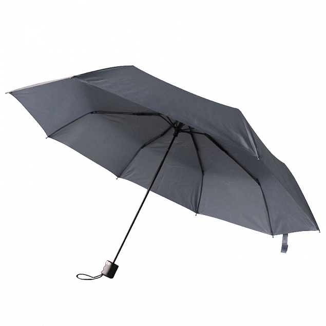 Зонт складной Сиэтл - Серый CC с логотипом в Москве заказать по выгодной цене в кибермаркете AvroraStore