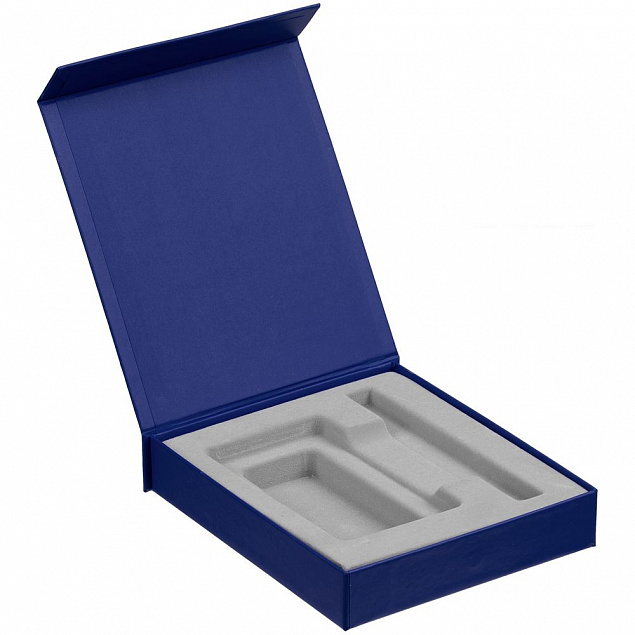 Коробка Latern для аккумулятора 5000 мАч и ручки, синяя с логотипом в Москве заказать по выгодной цене в кибермаркете AvroraStore