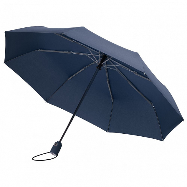 Зонт складной ARE-AOC, синий с логотипом в Москве заказать по выгодной цене в кибермаркете AvroraStore