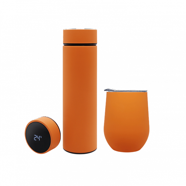 Набор Hot Box CS grey (оранжевый) с логотипом в Москве заказать по выгодной цене в кибермаркете AvroraStore