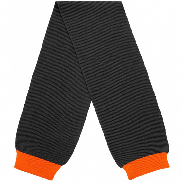 Шарф Snappy, темно-серый с оранжевым с логотипом в Москве заказать по выгодной цене в кибермаркете AvroraStore