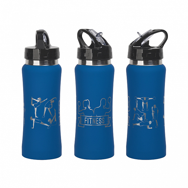 Бутылка для воды "Индиана" 600 мл, покрытие soft touch с логотипом в Москве заказать по выгодной цене в кибермаркете AvroraStore