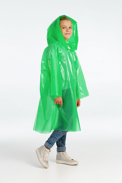 Дождевик-плащ детский BrightWay Kids, зеленый с логотипом в Москве заказать по выгодной цене в кибермаркете AvroraStore
