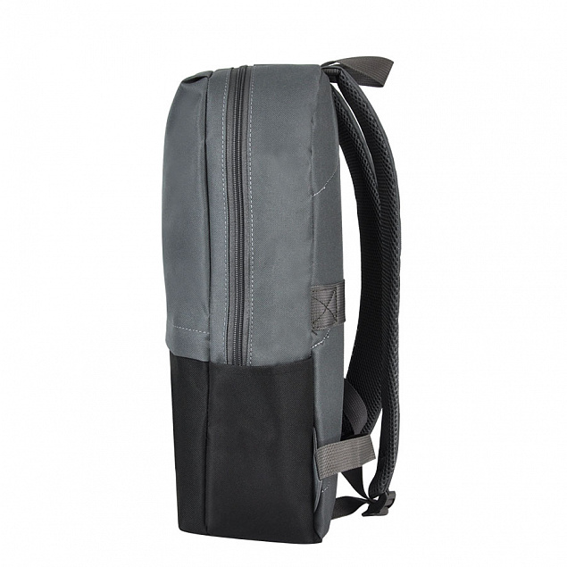 Рюкзак Eclat, серый/чёрный, 43 x 31 x 10 см, 100% полиэстер 600D с логотипом в Москве заказать по выгодной цене в кибермаркете AvroraStore