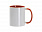 Кружка для сублимации, 330 мл, d=82 мм, стандарт А, белая, красная внутри, красная ручка с логотипом в Москве заказать по выгодной цене в кибермаркете AvroraStore