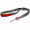 Лента для бейджа с ретрактором Devon, серая с красным с логотипом в Москве заказать по выгодной цене в кибермаркете AvroraStore