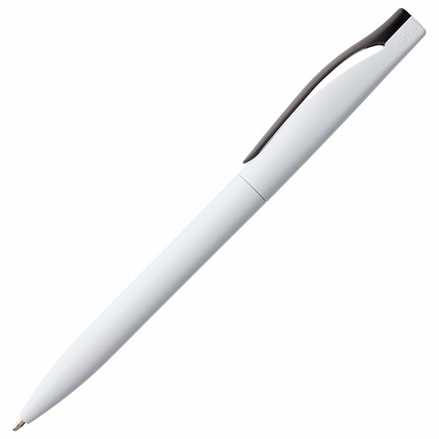 Ручка шариковая Pin, белая с оранжевым с логотипом в Москве заказать по выгодной цене в кибермаркете AvroraStore
