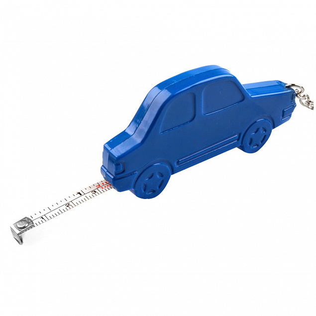 Брелок-рулетка "Автомобиль" 1 метр, синий с логотипом в Москве заказать по выгодной цене в кибермаркете AvroraStore