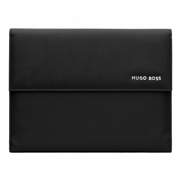Папка Hugo Boss формата A5, черная с логотипом в Москве заказать по выгодной цене в кибермаркете AvroraStore