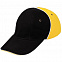 Бейсболка Unit Smart, черная со светло-желтым с логотипом в Москве заказать по выгодной цене в кибермаркете AvroraStore