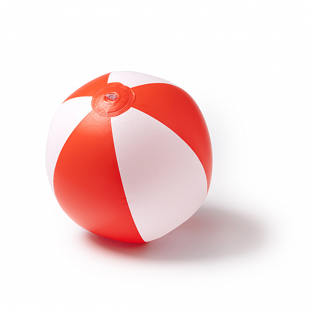 Мяч надувной SAONA, Белый/Красный с логотипом в Москве заказать по выгодной цене в кибермаркете AvroraStore