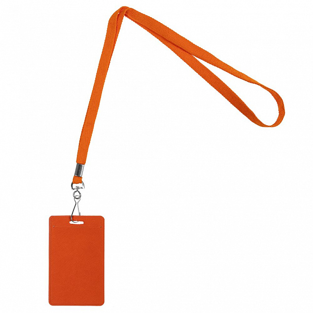 Лента с карабином Colorplan, оранжевая с логотипом в Москве заказать по выгодной цене в кибермаркете AvroraStore