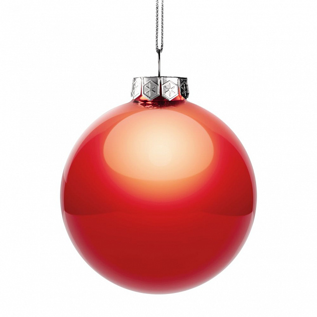 Елочный шар Finery Gloss, 10 см, глянцевый красный с логотипом в Москве заказать по выгодной цене в кибермаркете AvroraStore