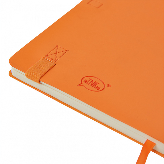 Бизнес-блокнот "Gracy", 130х210 мм, оранжев., кремовая бумага, гибкая обложка, в линейку, на резинке с логотипом в Москве заказать по выгодной цене в кибермаркете AvroraStore