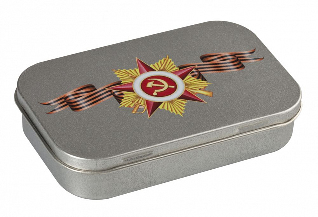 Коробка прямоугольная, малая, серебристая с логотипом в Москве заказать по выгодной цене в кибермаркете AvroraStore