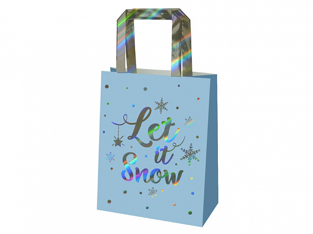 Подарочный пакет «Let it snow!» с логотипом в Москве заказать по выгодной цене в кибермаркете AvroraStore