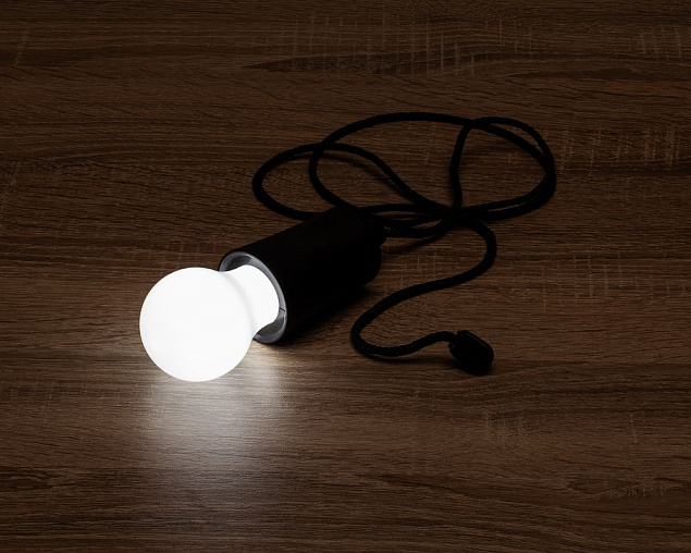Лампа портативная Lumin, черная с логотипом в Москве заказать по выгодной цене в кибермаркете AvroraStore