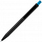 Ручка шариковая Chromatic, черная с голубым с логотипом в Москве заказать по выгодной цене в кибермаркете AvroraStore