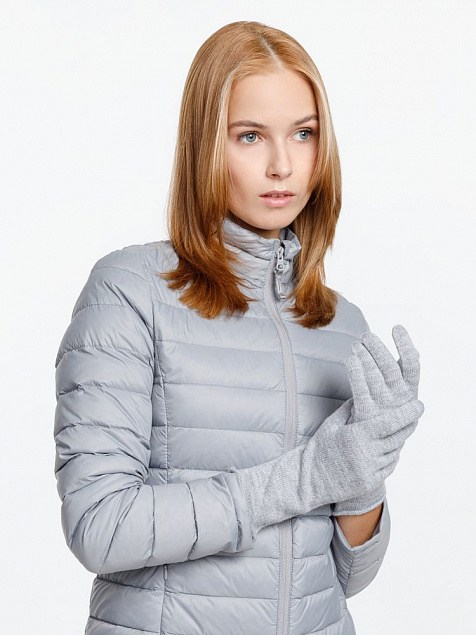 Перчатки Alpine, удлиненные, серые с логотипом в Москве заказать по выгодной цене в кибермаркете AvroraStore