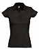 Рубашка поло женская Prescott Women 170, черная с логотипом в Москве заказать по выгодной цене в кибермаркете AvroraStore