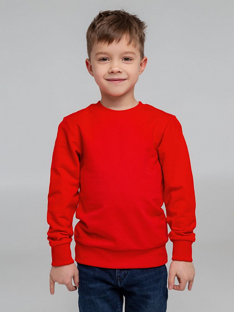 Свитшот детский Toima kids, красный с логотипом в Москве заказать по выгодной цене в кибермаркете AvroraStore