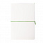 Бизнес-блокнот "Combi", 130*210 мм, бело-зеленый, кремовый форзац, гибкая обложка, в клетку/нелин с логотипом в Москве заказать по выгодной цене в кибермаркете AvroraStore
