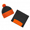 Шапка Snappy, темно-серая с оранжевым с логотипом в Москве заказать по выгодной цене в кибермаркете AvroraStore
