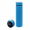 Термос Reactor софт-тач с датчиком температуры (голубой) с логотипом в Москве заказать по выгодной цене в кибермаркете AvroraStore