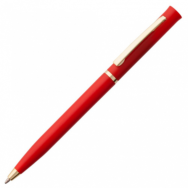 Ручка шариковая Euro Gold, красная с логотипом в Москве заказать по выгодной цене в кибермаркете AvroraStore