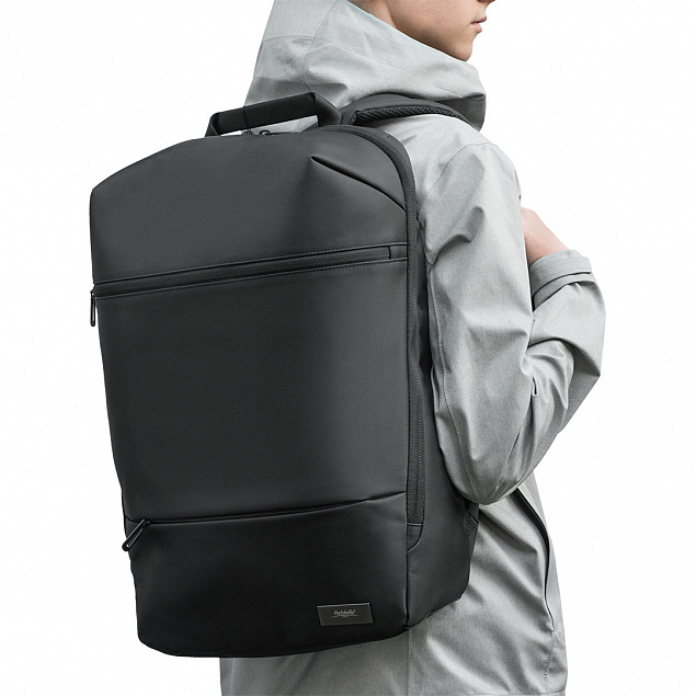 Бизнес рюкзак Taller  с USB разъемом, черный с логотипом в Москве заказать по выгодной цене в кибермаркете AvroraStore