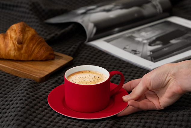 Чайная пара Best Morning, красная с логотипом в Москве заказать по выгодной цене в кибермаркете AvroraStore